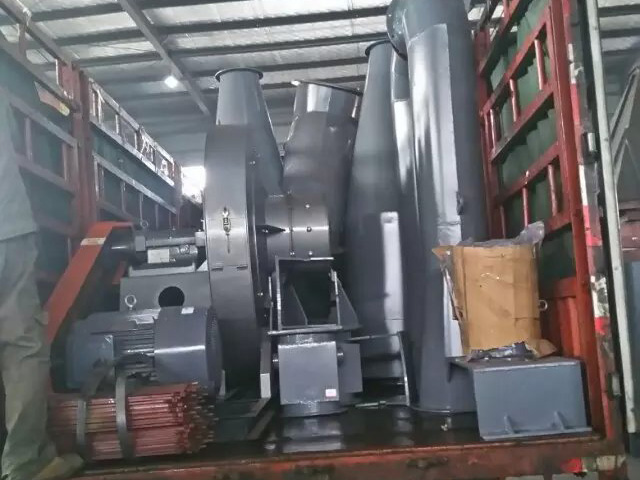 Photo collection of dust collector, classifier, hoist, and grinding equipment