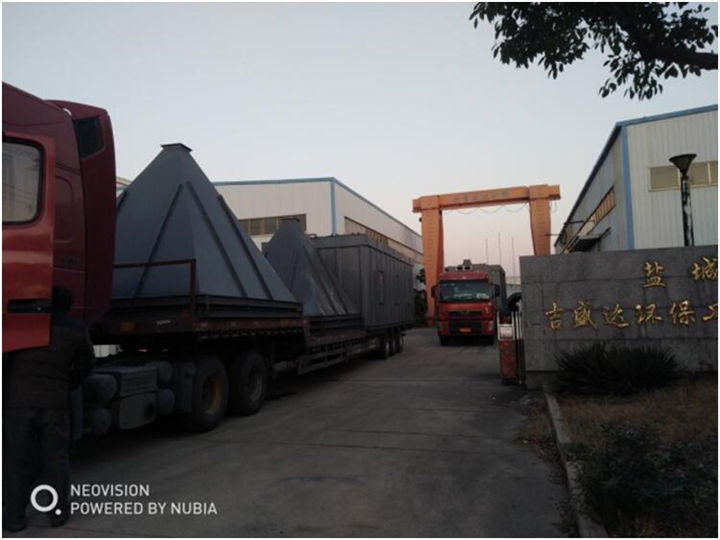 Two car dust collectors shipped_Yancheng jishengda Environmental Protection Engineering Co., Ltd.